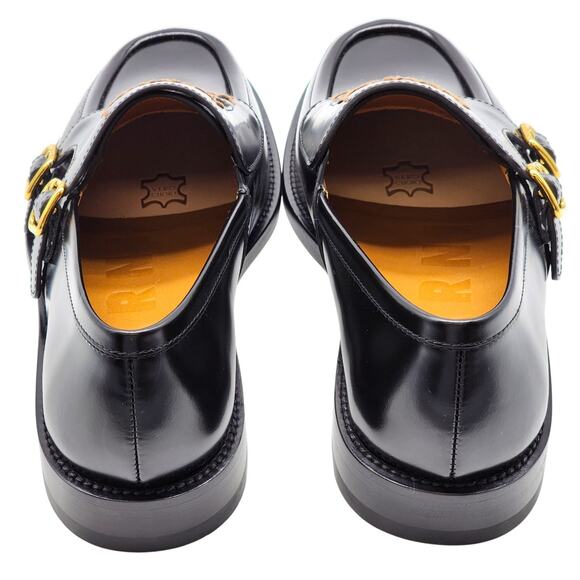 Marni Bambi 3.0 Double Buckle Leather Women's Loafers Black - NWB $1100 - Picture 6 of 8